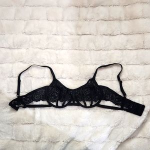 Lace Balconette Cut Out Bra